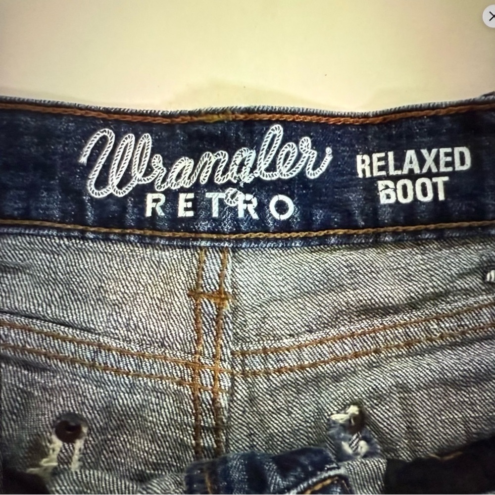 Wrangler boot, cut relaxed, retro jeans men’s size 34 boot cut cowboy - Picture 6 of 8